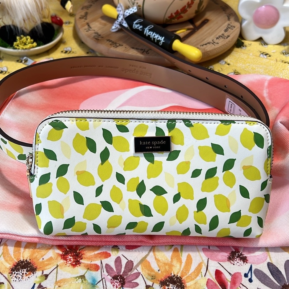 NEW KATE SPADE LEMON DROP CROSSBODY BELT PURSE BAG